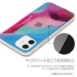 Dparks iPhone 13 Pro Max用ソフトクリアケース パステルカラー OrangeGreen DS21208I13PM-イメージ3