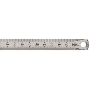 ライオン事務器 ステンレス定規 10cm/PS-10/271-54 FCV0055-PS-10-イメージ1