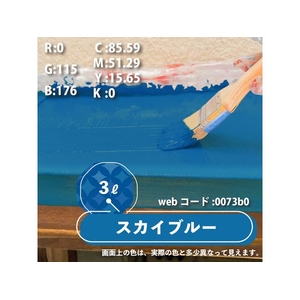 カンペハピオ 水性シリコン遮熱屋根用 スカイブルー 3L FCB379M-イメージ8