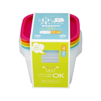 イノマタ化学 楽ちんパックスクエア深型 900mL 4色組 FC117TF-9817