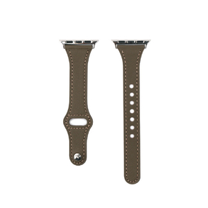 WEARPLANET Apple Watch 49/46/45/44/42mm用Slim Line フラット本革バンド スモーキーブラウン WP23209AWWM-イメージ1