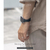 WEARPLANET Apple Watch 49/46/45/44/42mm用Slim Line フラット本革バンド スモーキーブラウン WP23209AWWM-イメージ3