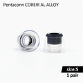 日本ディックス Pentaconn COREIR -ペンタコン コレイル- AL ALLOY S 1ペア Black PTM02-S-1P