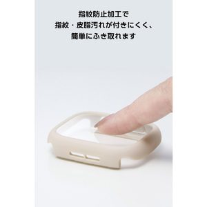 エレコム Apple Watch 46mm用フルカバーケース/TOUGH SLIM LITE/プレミアムガラス ベージュ AW-25AFCTSLBE-イメージ6