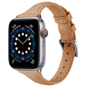 GAACAL Apple Watch Series 1-9/SE1-2/ULTRA 2(42/44/45/49mm)用「アクセサリーウォッチ」PUレザーバンド カーキ Z00135KB-イメージ1