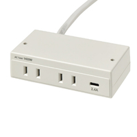 エルパ USB家具用コンセント AC2個口+Type-C1ポート ホワイト FO-UC213(W)