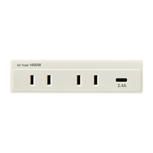 エルパ USB家具用コンセント AC2個口+Type-C1ポート ホワイト FO-UC213(W)-イメージ5