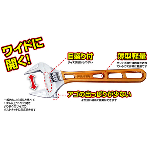 フジ矢 ライトモンキー グリップ付 ２００ｍｍ 薄型、軽量 FLA-32G-F-イメージ2