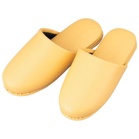 テンダイ シボナシレザー風スリッパ(子供用)イエロー 5足入 FCF806J-66-0016-74