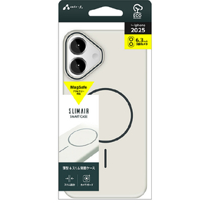 エアージェイ iPhone17用 MAGSAFE対応スリムケース ホワイト AC-P25-SP WH-イメージ1