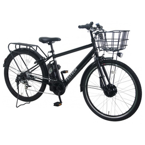 PELTECH 電動アシストクロスeバイク 27．5インチ 外装6段 マットブラック TDA-207ZP-MBK-8AH-イメージ2