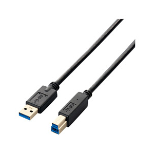 エレコム USB3．0ケーブル(2．0m) ブラック USB3-AB20BK-イメージ1