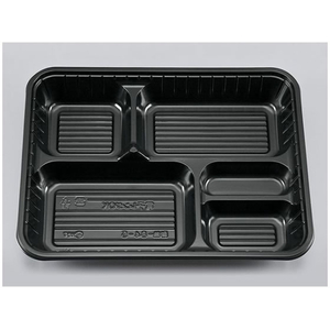 シーピー化成 BS弁当84-5 黒本体 弁当容器 50枚 FCG406V-00655640-イメージ1
