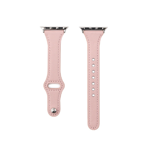 WEARPLANET Apple Watch 49/46/45/44/42mm用Slim Line フラット本革バンド ティックルピンク WP23210AWPK-イメージ1
