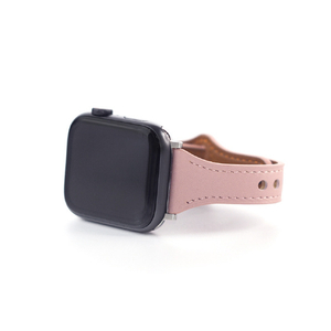 WEARPLANET Apple Watch 49/46/45/44/42mm用Slim Line フラット本革バンド ティックルピンク WP23210AWPK-イメージ2