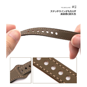 WEARPLANET Apple Watch 49/46/45/44/42mm用Slim Line フラット本革バンド ティックルピンク WP23210AWPK-イメージ6