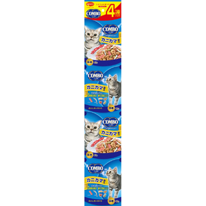 日本ペットフード コンボ キャット 連パック 海の味わいメニュー カニカマ添え 160g(40g×4連) ﾐｵｺﾝﾎﾞﾚﾝﾊﾟﾂｸｳﾐﾉｱｼﾞﾜｲｶﾆｶﾏ-イメージ1