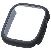 エレコム Apple Watch 46mm用フルカバーケース/TOUGH SLIM LITE/プレミアムガラス ブラック AW-25AFCTSLBK