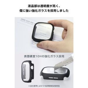 エレコム Apple Watch 46mm用フルカバーケース/TOUGH SLIM LITE/プレミアムガラス ブラック AW-25AFCTSLBK-イメージ5