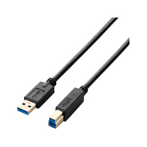 エレコム USB3．0ケーブル(3．0m) ブラック USB3-AB30BK-イメージ1