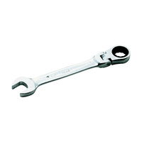 TONE コンビネーションラチェットレンチ　首振ラチェットめがねレンチ　 対辺寸法２４ｍｍ　全長２９６ｍｍ　メッキ処理 RMF-24
