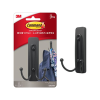 3M コマンドフック ワイヤーダブルフック マットブラック FC778SY-CMD-WM