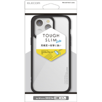 エレコム iPhone 15 Pro Max用TOUGH SLIM LITE フレームカラー ブラック PM-A23DTSLFCBK