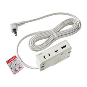 エルパ 家具用コンセントUSB AC1個口+Type-A 1ポート+Type-C 1ポート ホワイト FO-UC123(W)-イメージ9
