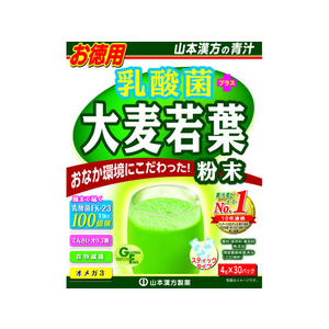 山本漢方製薬 乳酸菌 大麦若葉粉末 4g×30包 FC43054-イメージ1