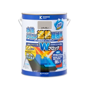 カンペハピオ 水性シリコン遮熱屋根用 シティグレー 3L FCB382M-イメージ1