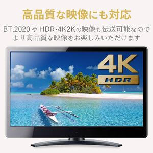 エレコム PREMIUM HDMIケーブル(やわらかタイプ)(1．0m) DH-HDP14EY10BK-イメージ5