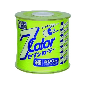 たくみ 7COLOR 細 イエロー 500M 蛍光イエロー500約0.5ナイロン FC733JM-7515278-イメージ1