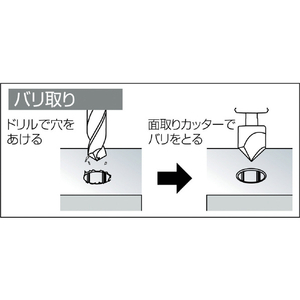 スターエム ハイス六角軸面取カッター １０．０ スターエム ハイス六角軸面取カッター 5007-100-イメージ3