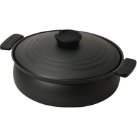 パール金属 軽量 IH対応土鍋風卓上鍋 26cm ブラック FCE338V-HC-466