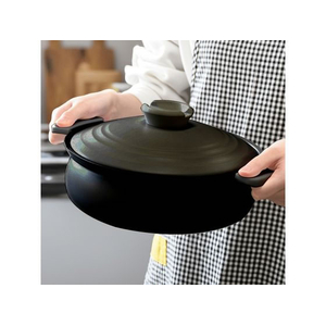 パール金属 軽量 IH対応土鍋風卓上鍋 26cm ブラック FCE338V-HC-466-イメージ3