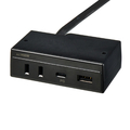 エルパ 家具用コンセントUSB AC1個口+Type-A 1ポート+Type-C 1ポート ブラック FO-UC123(BK)