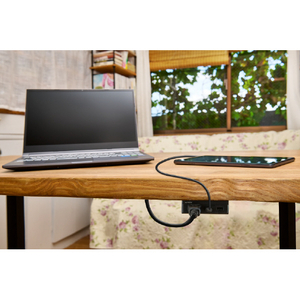エルパ 家具用コンセントUSB AC1個口+Type-A 1ポート+Type-C 1ポート ブラック FO-UC123(BK)-イメージ8