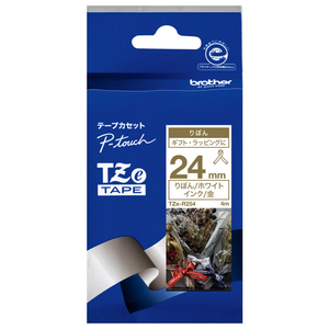 ブラザー リボンテープ(金文字・24mm幅) ピータッチ ホワイト TZE-R254-イメージ1