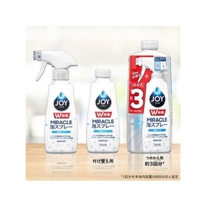 Ｐ＆Ｇ W除菌ジョイ ミラクル泡スプレー 微香 詰替 3回分 FCB7192-イメージ7