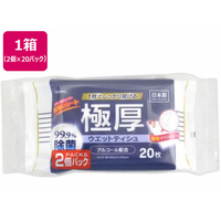 協和紙工 極厚99.9%除菌ウエットティッシュアルコール配合 ミニ40枚20P FCE196U-03-138