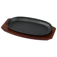 パール金属 スプラウト 鉄鋳物製ステーキ皿小判(23×13) HB6212ｽﾌﾟﾗｳﾄｽﾃ-ｷｻﾗ23X13CM