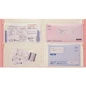 キングジム スキットマン 領収書ファイル A4 48ポケット 水色 F839303-2382ﾐｽ-イメージ2