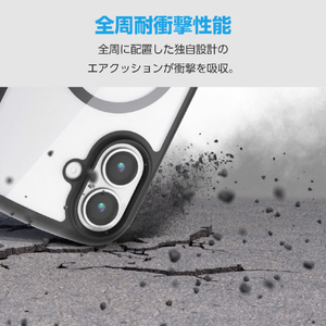 エレコム iPhone 17用TOUGH SLIM LITE ケース フレームカラー MAGKEEP ブラック PM-A25ATSLFCMBK-イメージ3