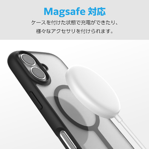 エレコム iPhone 17用TOUGH SLIM LITE ケース フレームカラー MAGKEEP ブラック PM-A25ATSLFCMBK-イメージ7