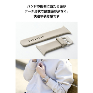 エレコム Apple Watch用シリコンバンド TOUGH SLIM ベージュ AW-25BBDTSBE-イメージ6
