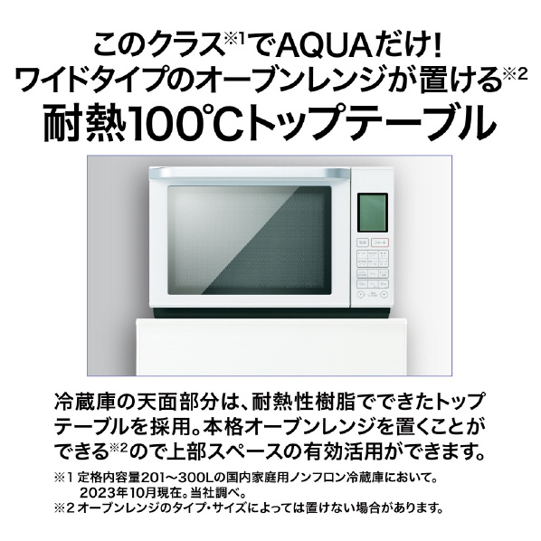 AQUA 【右開き】272L 3ドア冷蔵庫 ミルク AQR-27P(W) 右開き 272L 冷蔵室