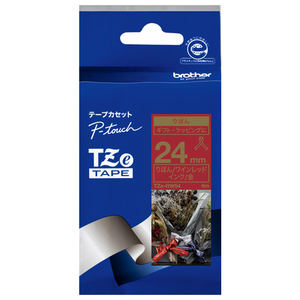 ブラザー リボンテープ(金文字・24mm幅) ピータッチ ワインレッド TZE-RW54-イメージ1