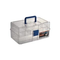 トラスコ中山 TRUSCO　透明工具箱　中皿付き TCRBOXN