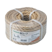 トラスコ中山 麻ロープ 3つ打 線径9mm×長さ20m FC245GT-5113342
