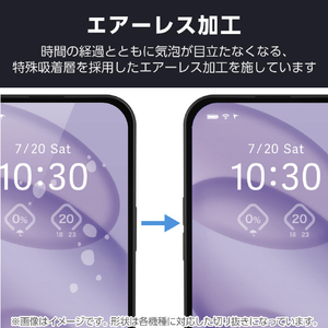 エレコム Galaxy A25 5G用ガラスフィルム 高透明 PM-G253FLGG-イメージ7
